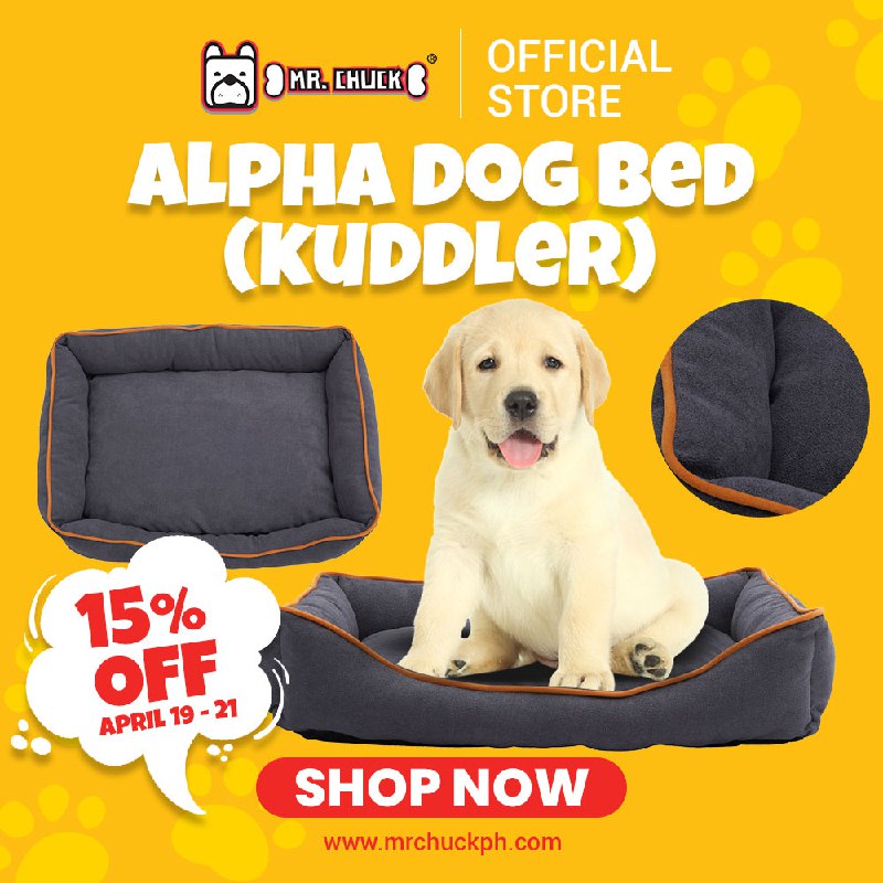 "PROMO" | Alpha Dog Bed (Kuddler) Mr. Chuck Pet Store